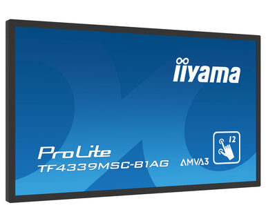 iiyama ProLite TF4339MSC-B1AG - 43 inch - 400cd/m² - full HD - 1920x1080 pixel - 12 point - multitouch display