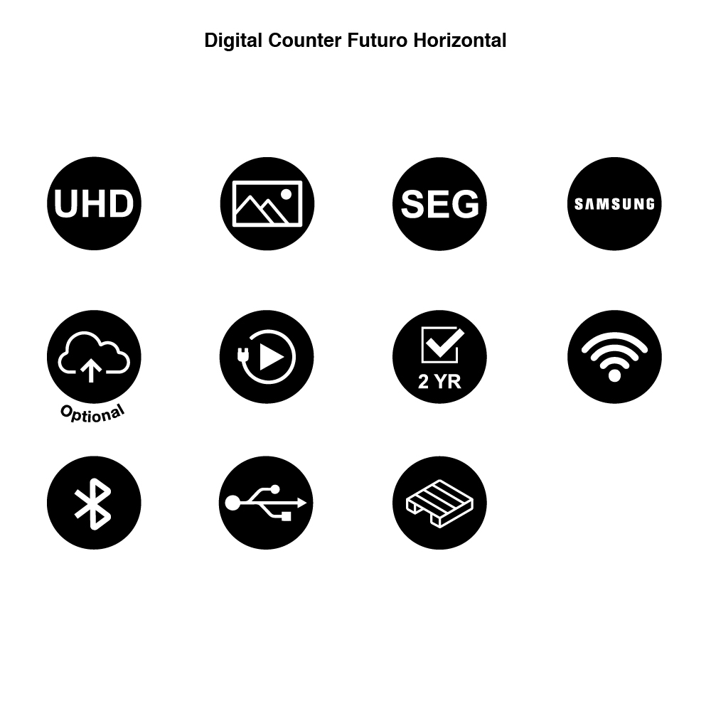 Digitaler Counter Futuro DICOUNTER55F Werbetheke - 55 Zoll - nur Gehäuse - Landscape - Schwarz