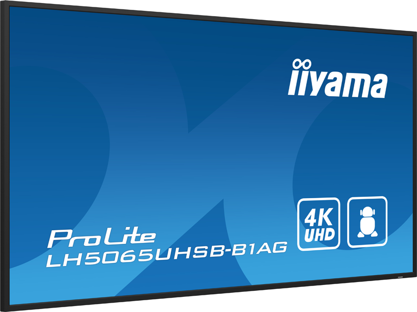 iiyama ProLite LH5065UHSB-B1AG - 50 inch - 800 cd/m² - 4K - Ultra-HD - 3840x2160 pixels - 24/7 - Android - Display - Black