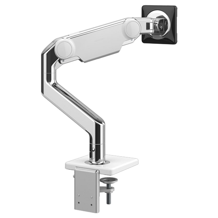 Humanscale M10NTNCWBTB - M10 monitor arm mounting kit with standard desk clamp - for 1 display - aluminium/white