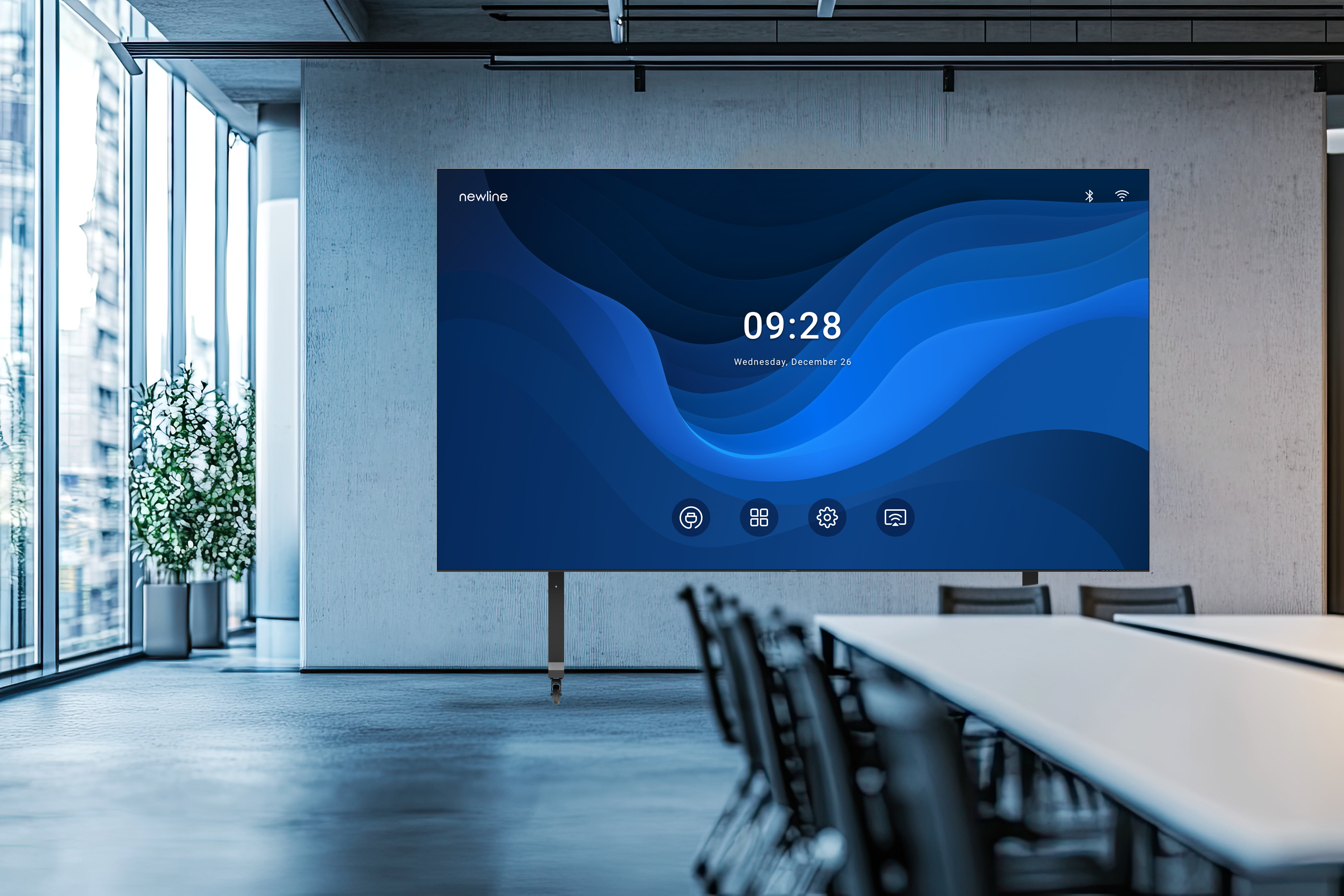 NewLine DV One+ DV-16324plus - 163 Zoll - 550 cd/m² - 1.875 mm PP - Full-HD - Android 13 - Direct View LED - All-in-One - Display