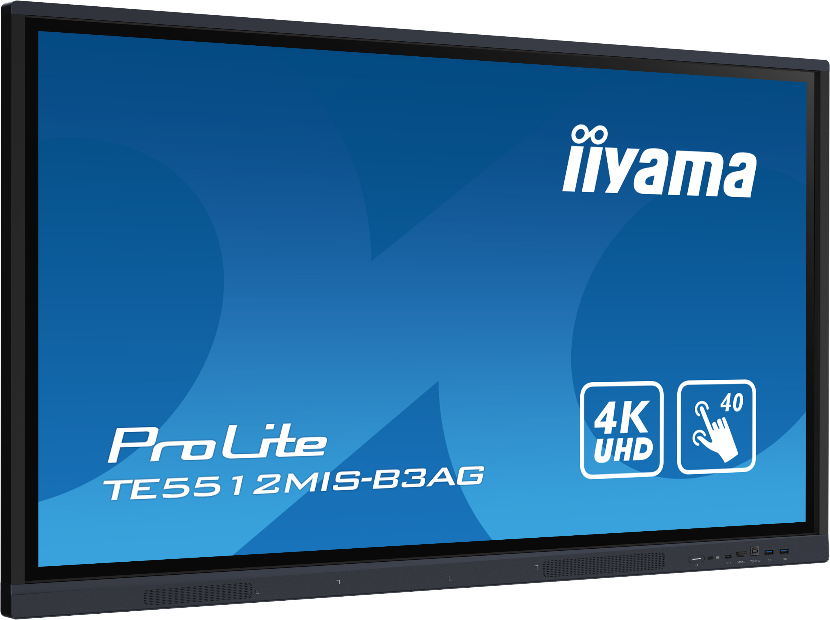 iiyama ProLite TE5512MIS-B3AG - 55 inch - 400 cd/m² - Ultra-HD - 3840x2160 pixels - 40 dot - Touch Display - Black