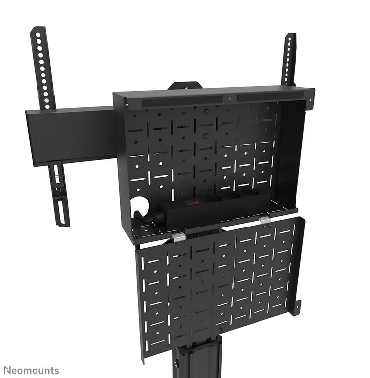 Neomounts Select FL50S-825BL1- height adjustable trolley - 37-75 inch - VESA 600x400mm - up to 70kg - Black