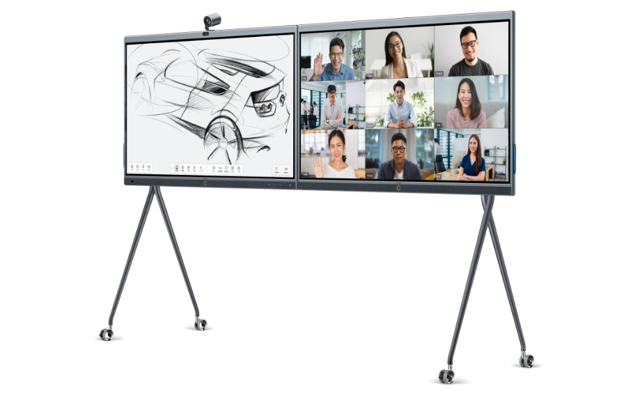 Yealink ETV86 SILVER - Erweiterungsbildschirme für das MeetingBoard 86 SILBER - Ultra-HD - 3840x2160 Pixel - Silber