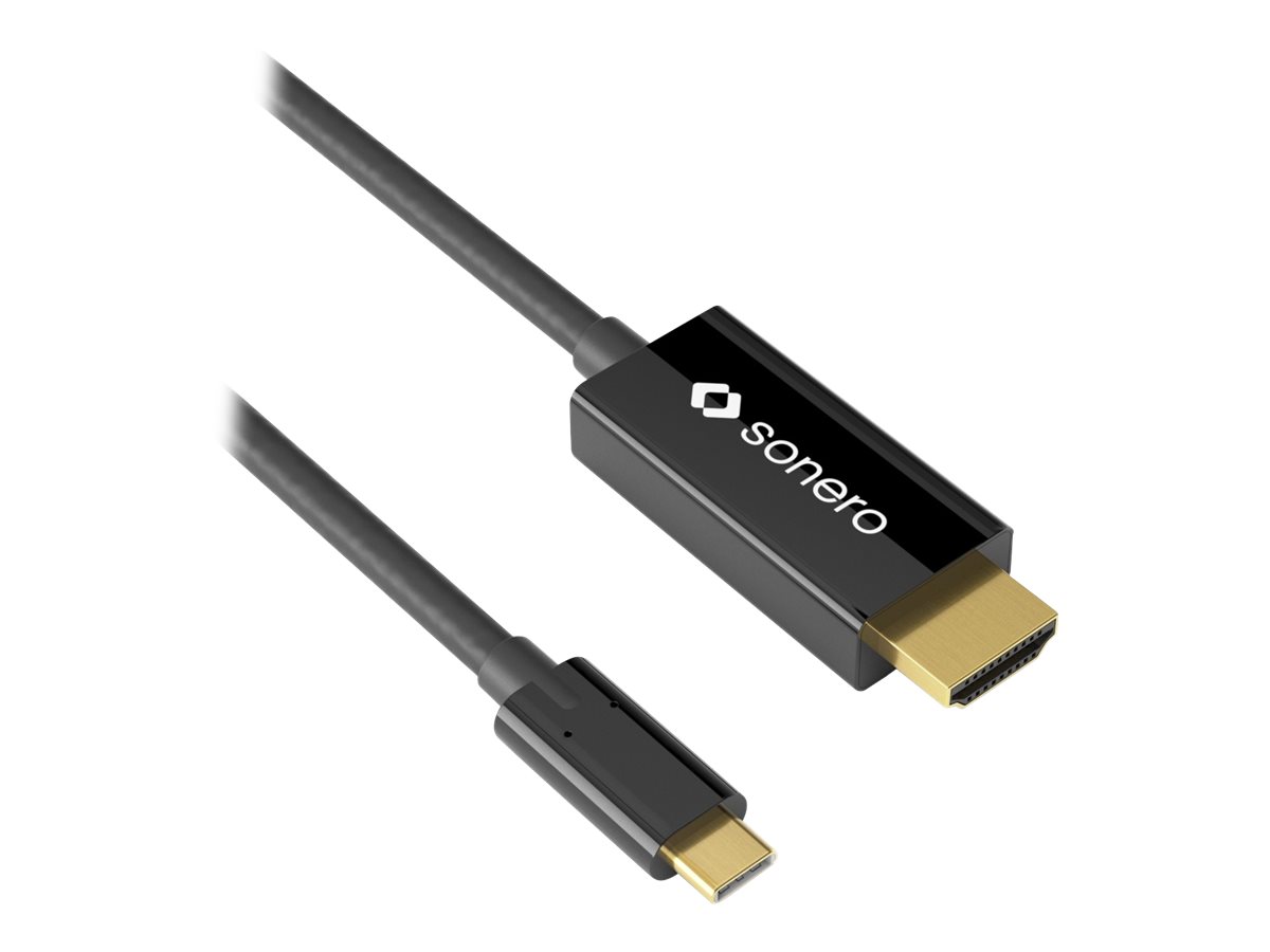 sonero X-UCC010-015 - USB-C auf HDMI Kabel - DP Mode - 4K60 - 1,50m - schwarz