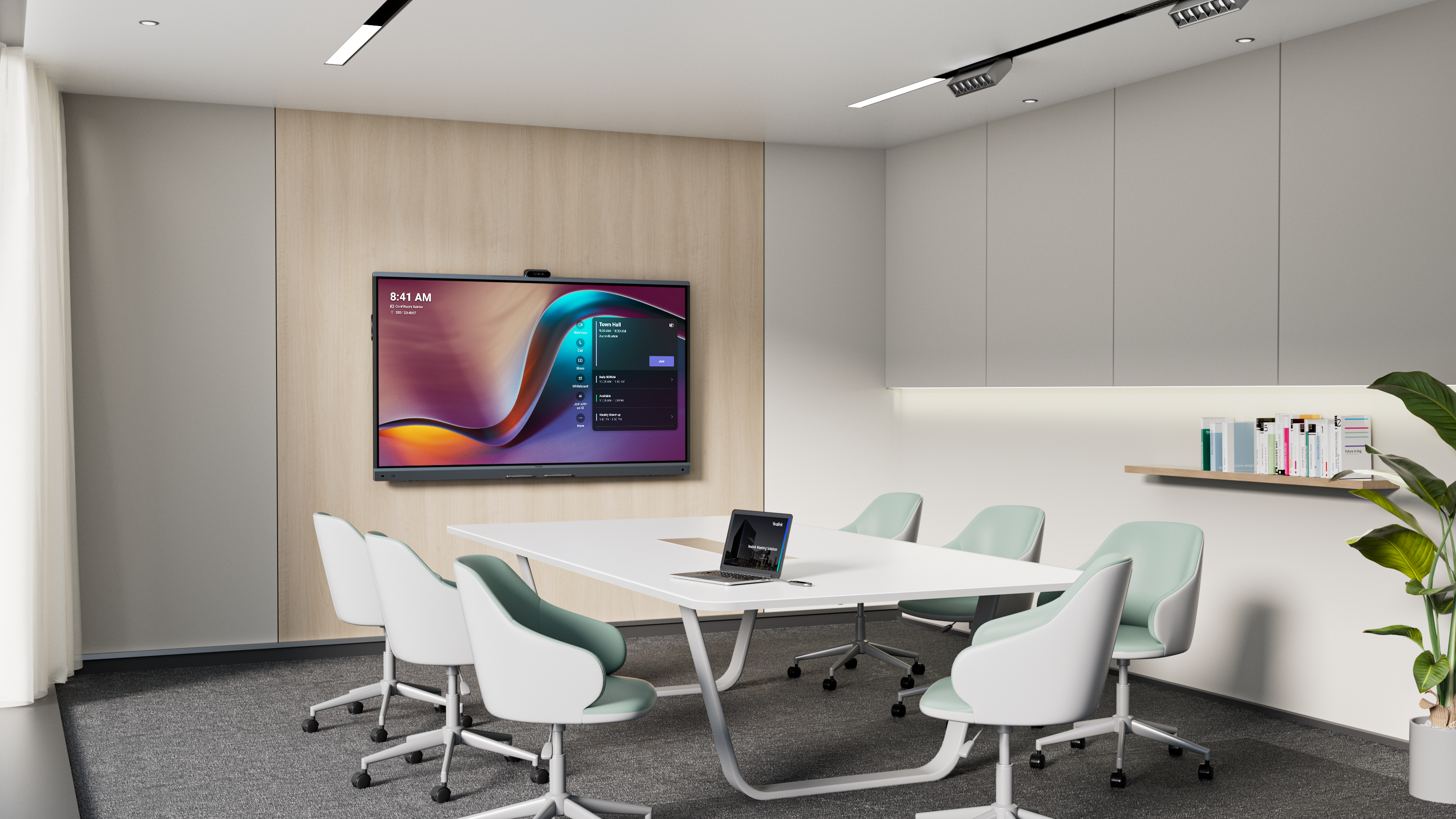 Yealink MeetingBoard 65 Pro - 65 inch - 400 cd/m² - 4K - Ultra-HD - 3840x2160 pixels - 20 point - All-in-One display - MS Teams and Zoom certified - Black