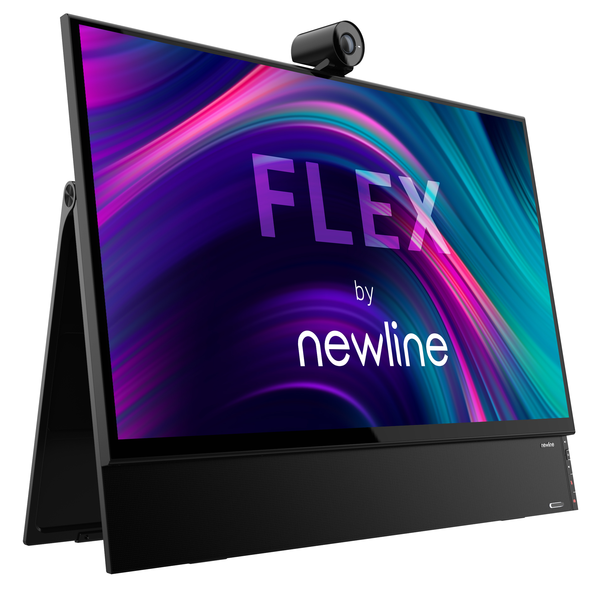 NewLine FLEX All-in-One - 27 Zoll - 350 cd/m² - Ultra HD - 3840x2160 Pixel - Multi-Touch Display - Kamera - Mikrofone - Lautsprecher - Schwarz