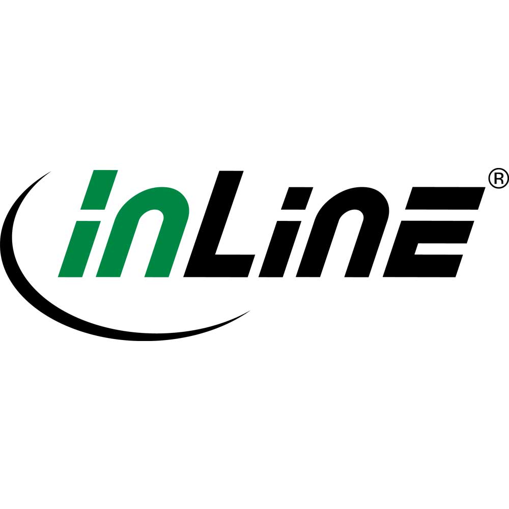 InLine 16752A Netzkabel, Schutzkontakt gewinkelt auf Kaltgerätestecker C13 rechts abgewinkelt - 3m - Schwarz