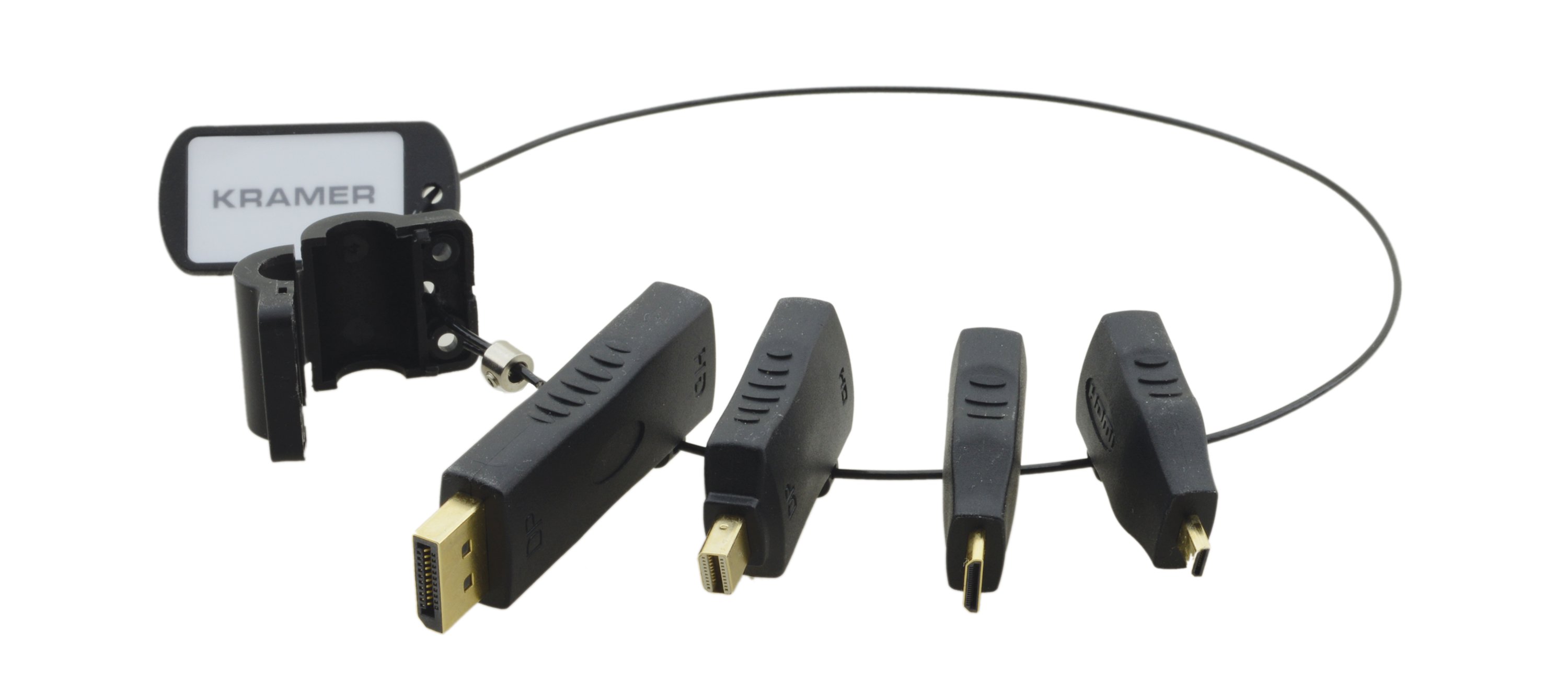 Kramer AD-Ring-5 - HDMI Adapter Ring - Mini DisplayPort Stecker auf HDMI Buchse Adapterkabel; USB Typ–C Stecker auf HDMI Buchse Adapterkabel; DisplayPort Stecker auf HDMI Buchse Adapter; Mini HDMI Typ–C Stecker auf HDMI Buchse Adapter