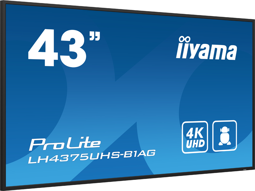 iiyama ProLite LH4375UHS-B1AG - 43 Zoll - 500 cd/m² - 4K - Ultra-HD - 3840x2160 Pixel - 24/7 - Android - Display - Schwarz