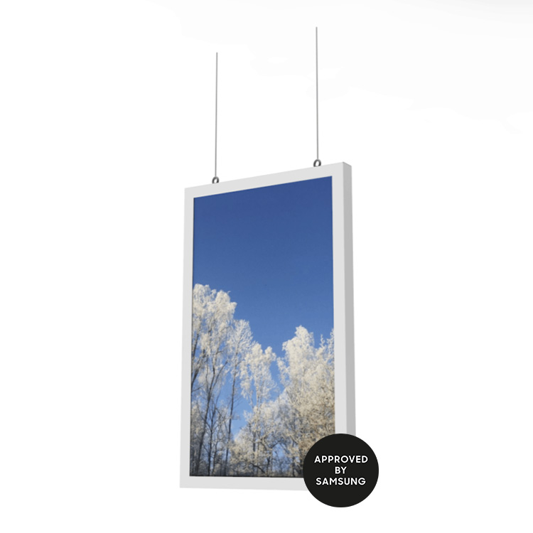 HI-ND CC5550-5001-01 Window High Brightness Ceiling Casing - 55 Zoll - Portrait - für Samsung OM55N-S - Weiß