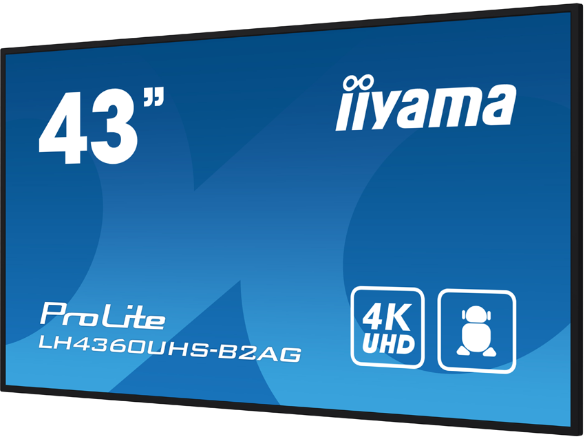 iiyama ProLite LH4360UHS-B2AG - 43 Zoll - 500 cd/m² - 4K - Ultra-HD - 3840x2160 Pixel - 24/7 - Android - Display