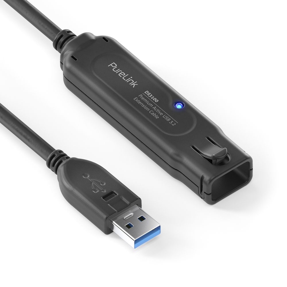 PureLink DS3100-150 - Active Premium USB 3.2 - USB-A / USB-A - Extension cable - 15.0m - Black