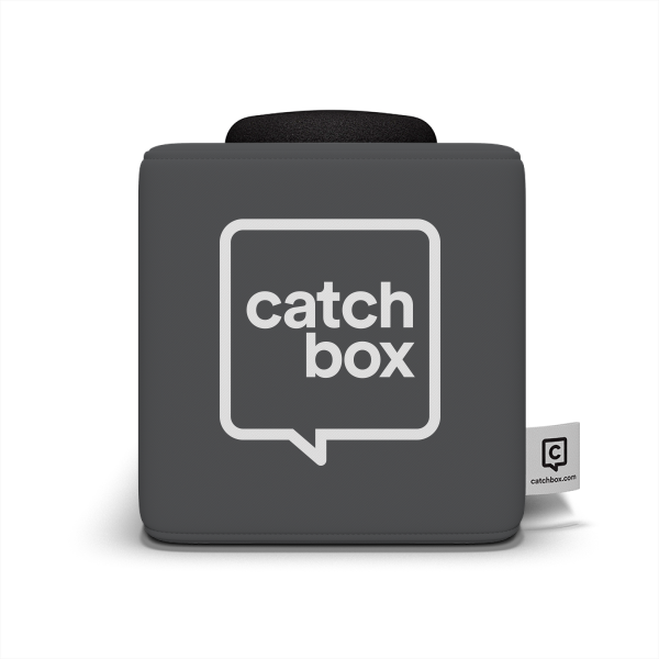 Catchbox Plus Bundle - 1 Cube Throw Microphone Grey - 1 Clip Wireless Lapel Microphone Pink - with Wireless Charger - with Dock Charging Station