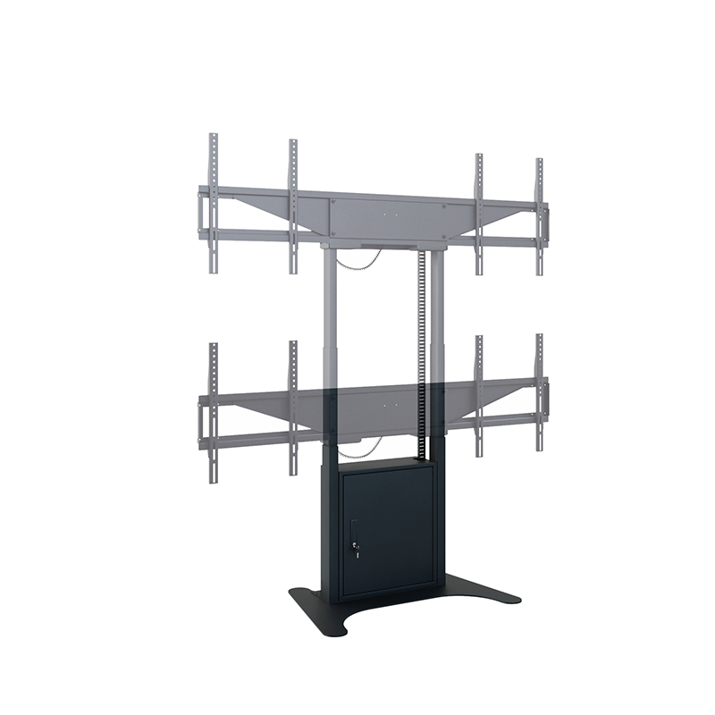 Hagor HP Twin Lift FS-DB - free-standing, electrically height-adjustable lift system for two displays 'side-by-side' - 2x 46-65 inch - VESA 600x400mm - up to 60kg per display - black