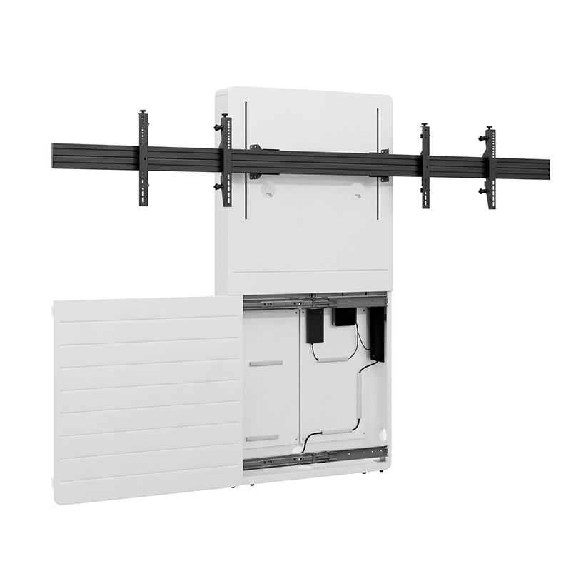 Hagor CON-Line Big W Lift Dual 65 - 75 - electric height-adjustable floor/wall mount - 2x 65-75 inch - side-by-side 50kg - VESA 800x600mm - white
