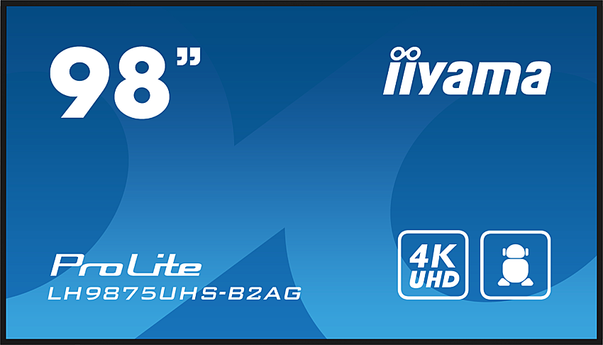 iiyama ProLite LH9875UHS-B2AG - 98 Zoll - 500 cd/m² - 4K - Ultra-HD - 3840x2160 Pixel - 24/7 - Android - Display - Schwarz