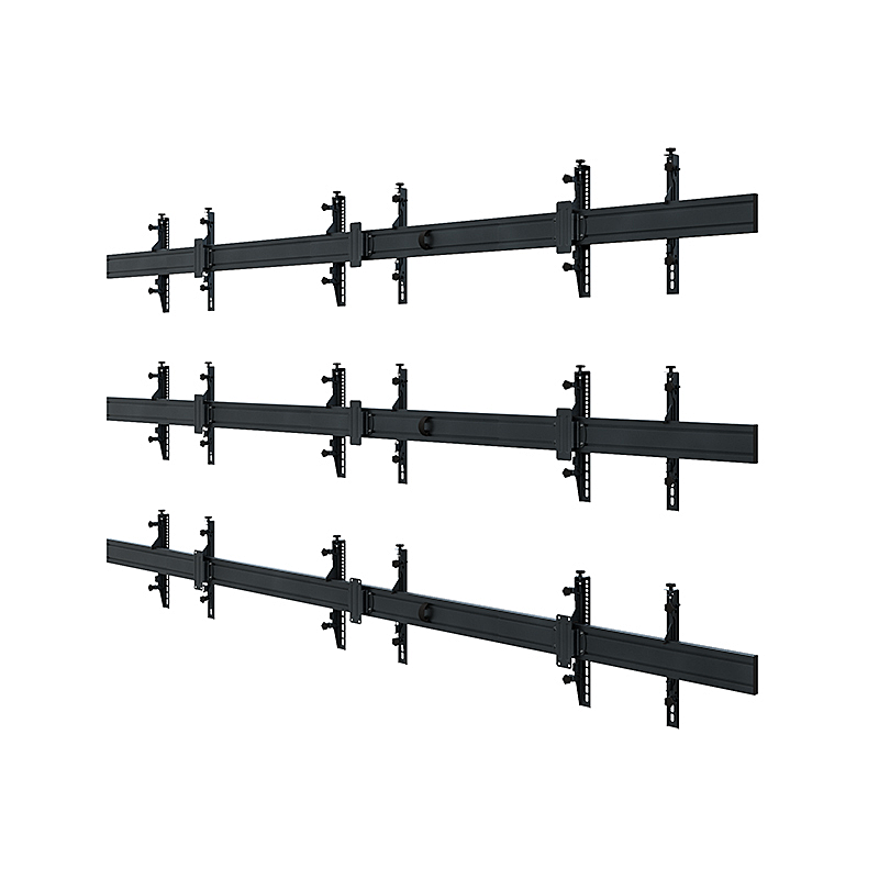 Hagor CPS Videowall W3x3L 55 - Videowall-Wandhalterung 3x3 - 55 Zoll - Landscape - VESA 600x400mm - bis 40kg/Display - Schwarz