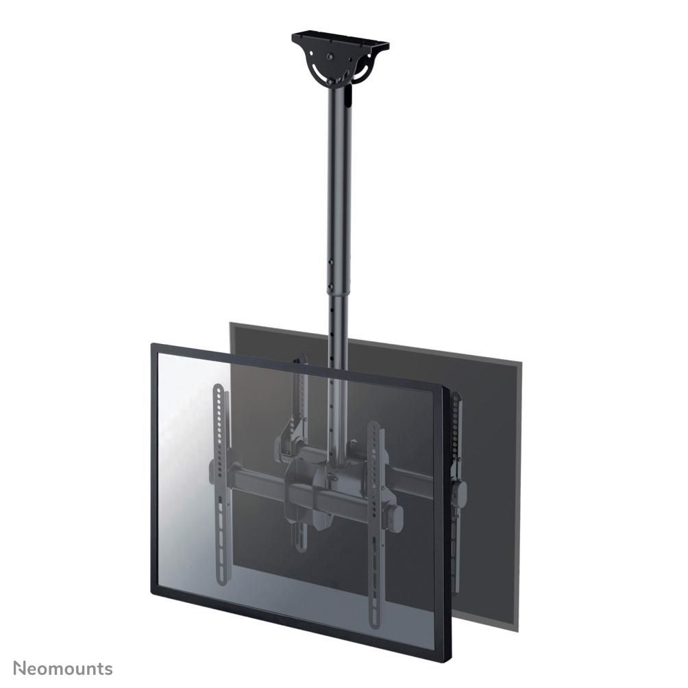Neomounts NM-C440DBLACK - adjustable double-sided ceiling mount - 32-60 inch - VESA 400x400mm - up to 2x 45kg - black