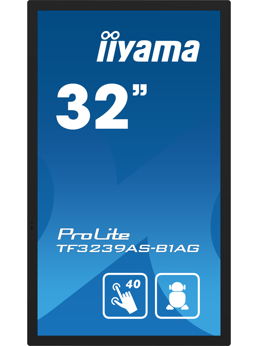 iiyama ProLite TF3239AS-B1AG - 32 inch - 435 cd/m² - Full-HD - 1920x1080 pixel - Open Frame - 40 point - Multi Touch Display 