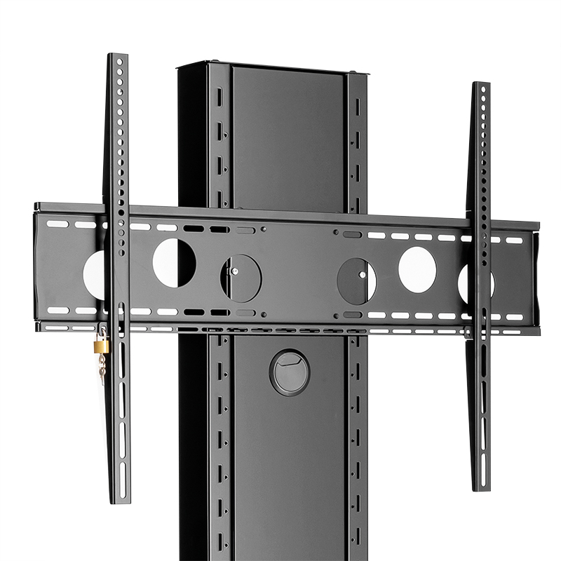 Hagor Info-Tower CLB "Black Edition" - mobiles Standystem inkl. Schrank - 32-65 Zoll - max.60 kg - VESA 800x600mm - Schwarz