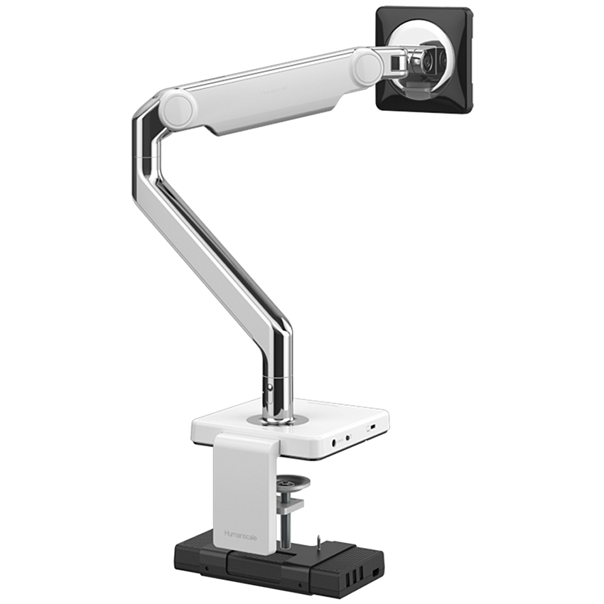 Humanscale M21M2-CWBTBEU - M2.1 monitor arm mounting kit - with M/Connect 2 docking station - for 1 display - aluminium/white
