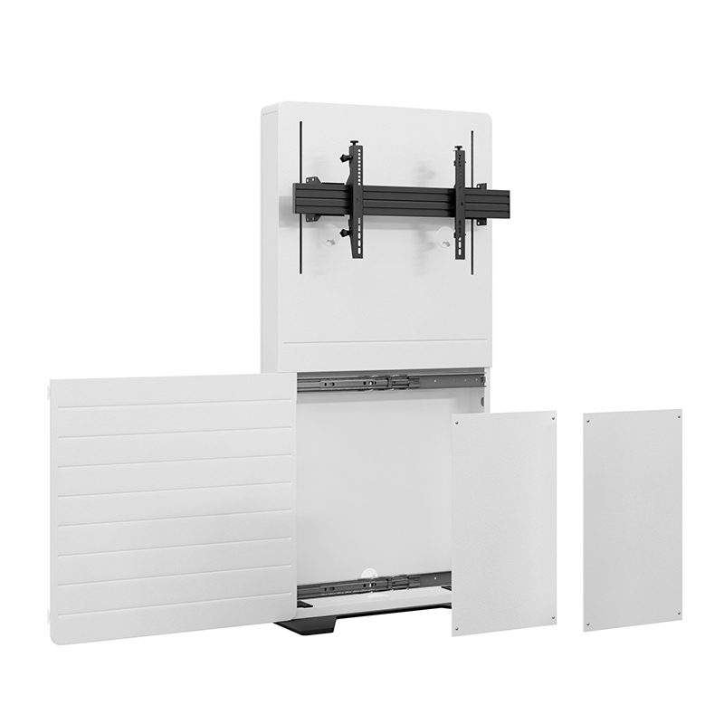 Hagor CON-Line Big FS Lift 75 - 98 - elektrisch-höhenverstellbarer Standfuß - 75-98 Zoll - VESA 800x600mm - bis 150kg - Medienstele - Weiß