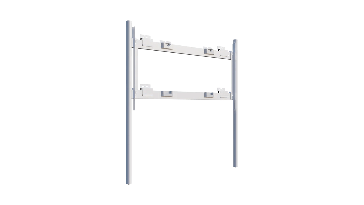Steelcase Roam wall mount with floor supports for 85 inch Microsoft Surface Hub 2S and Surface Hub 3