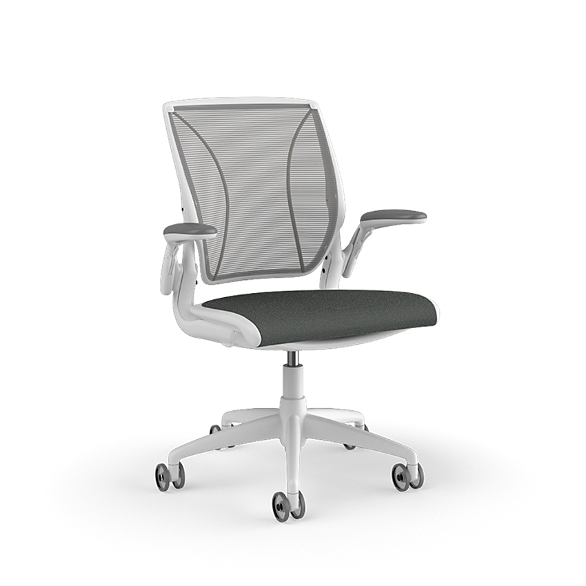 Humanscale Diffrient World W11WN02O010-SHNSC - Armrests - Swivel - Carpet castors - Office chair - White/Silver/Revive