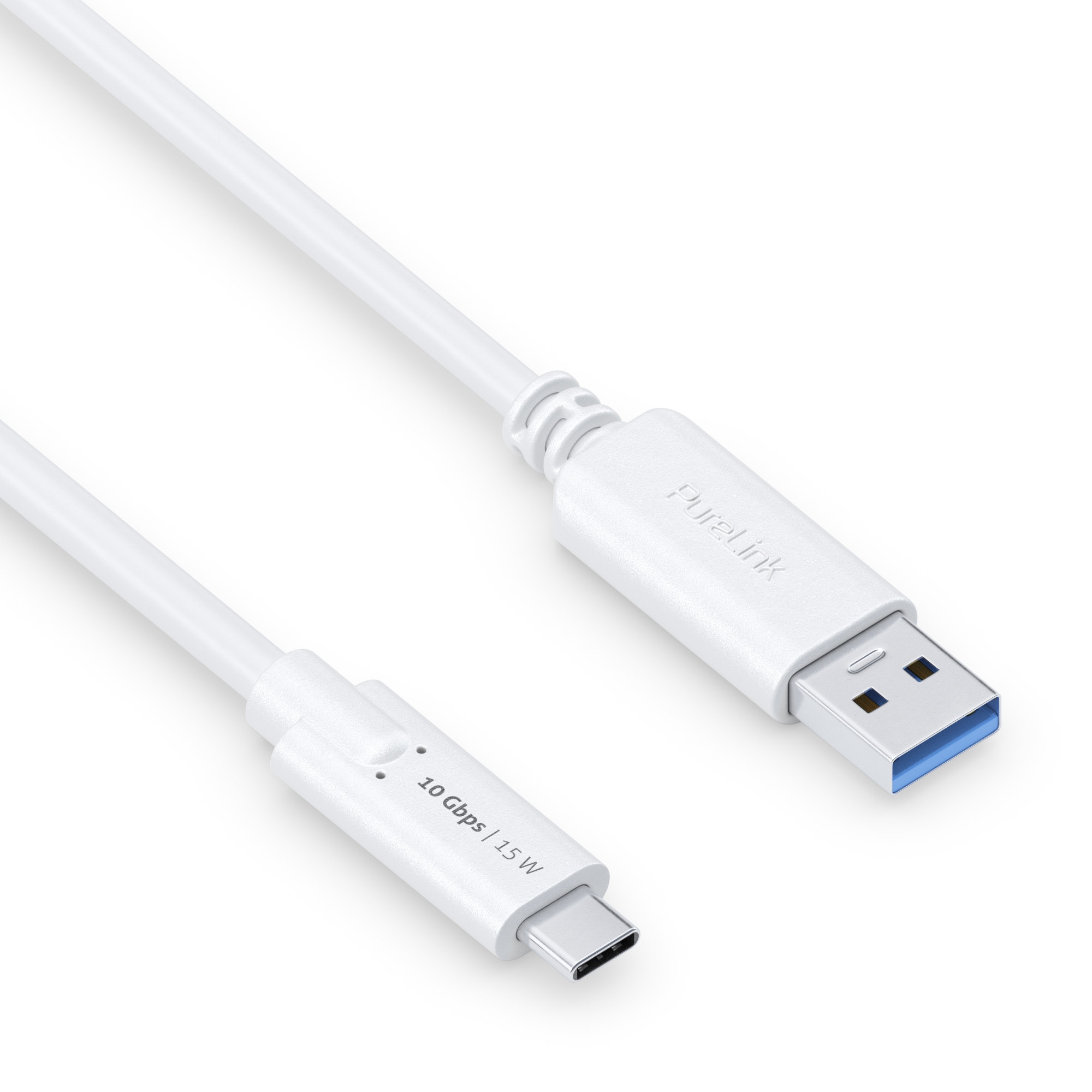 PureLink IS2610-005 - Premium USB 3.2 (Gen 2) USB-C auf USB-A-Kabel - 0,50m - Weiss