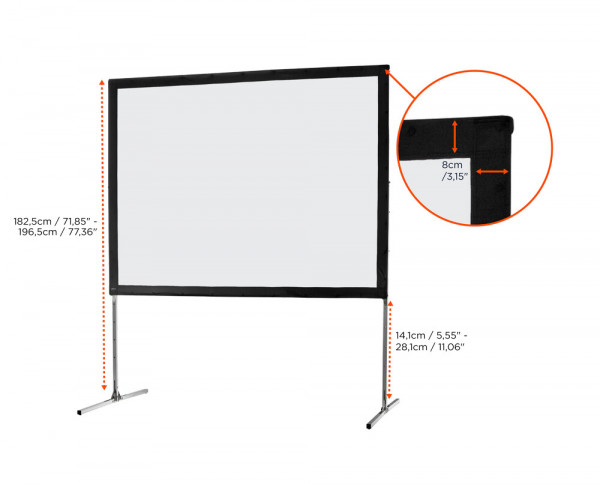 celexon folding frame screen Mobil Expert - 4:3 - BM 203 x 152 - front projection