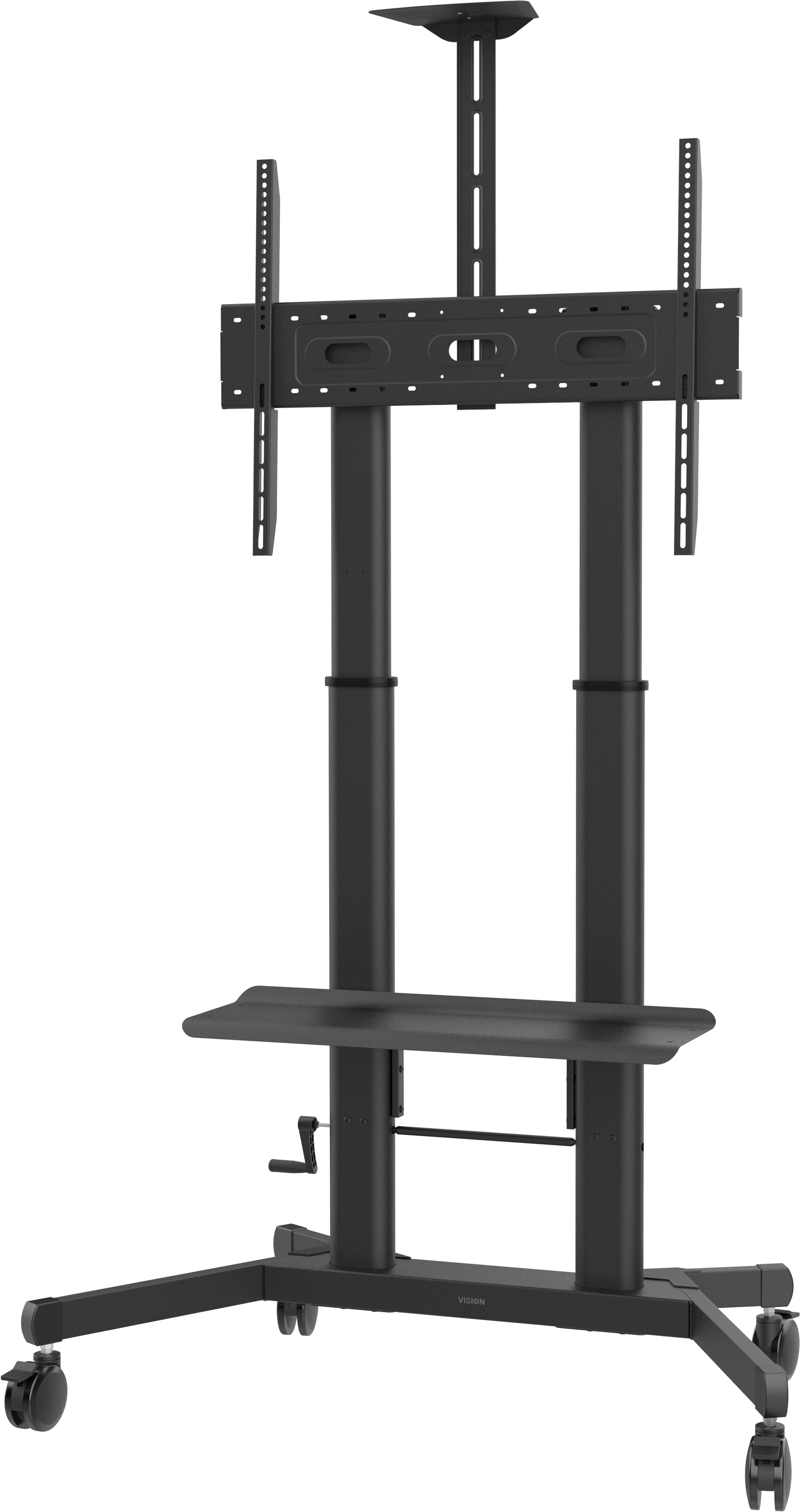 Vision VFM-F26 - höhenverstellbarer Rollwagen - 55-100 Zoll - VESA 800x600mm - bis 80kg - Schwarz