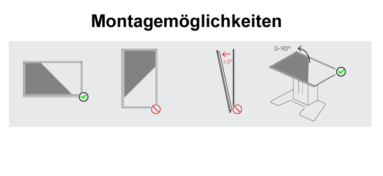 Kindermann TD-4086 - 86 Zoll - 600 cd/m² - 4K - Ultra-HD - 3840x2160 Pixel - 10 Punkt PCAP - Touchdisplay - Face Up geeignet