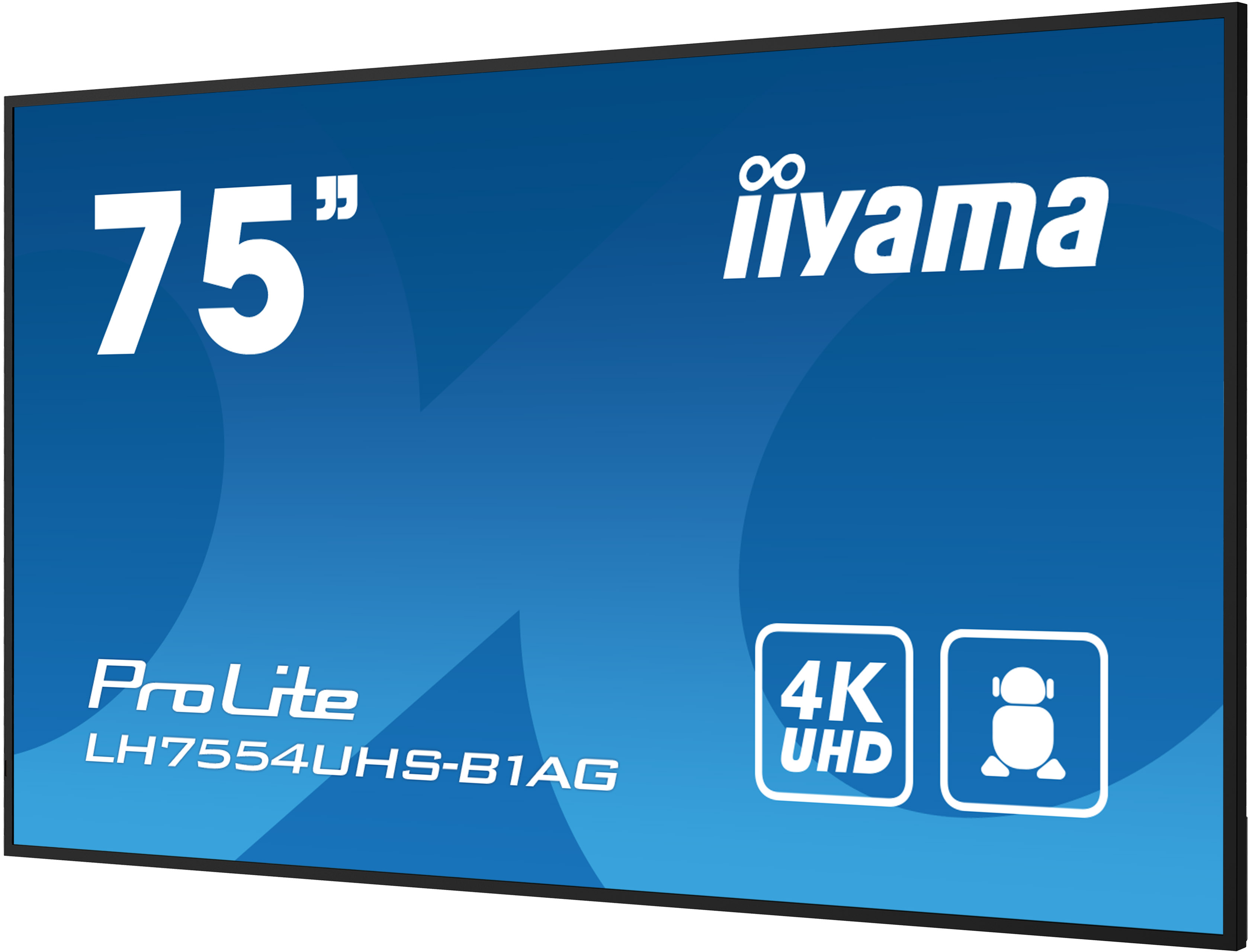 iiyama ProLite LH7554UHS-B1AG - 75 inch - 500 cd/m² - Ultra-HD - 3840x2160 pixel - 24/7 - Android - Display