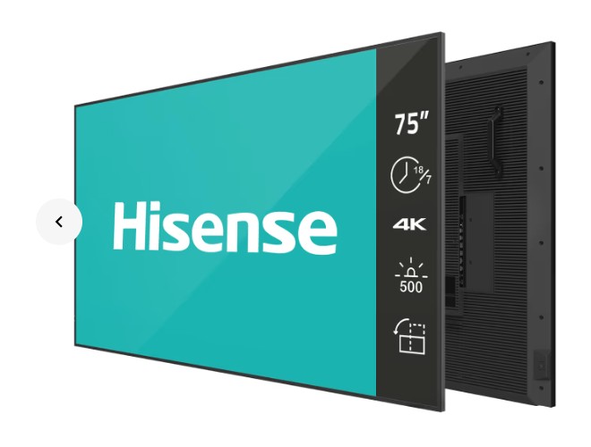 Hisense 75GM50D - 75 Zoll - 500 cd/m² - Ultra-HD - 3840x2160 Pixel - 18/7 - Digital Signage Display 