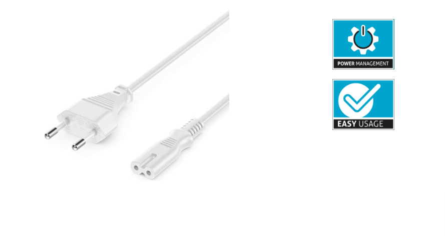 PureLink IQ-NK4002-050S - Euro plug > IEC socket (C7) - White - 5m