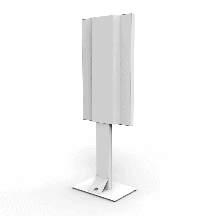 HI-ND FS5512-5001-01 - Floorstand glass with housing - Portrait - White - for Samsung 55 inch screens of the OM/QB/QM/QH series