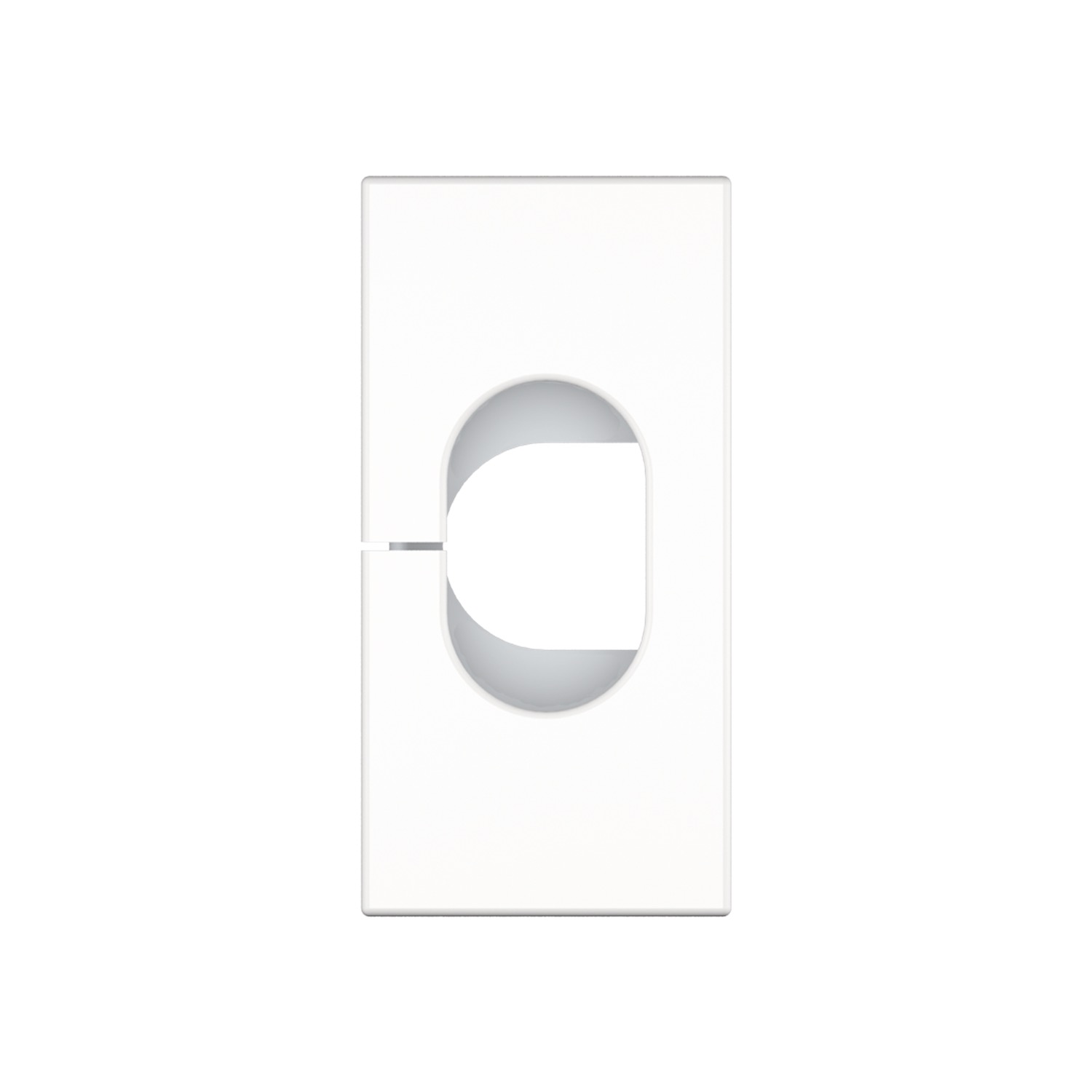 Kindermann Konnect flex 45 click blind panel - cable aperture 12 mm - half panel - white