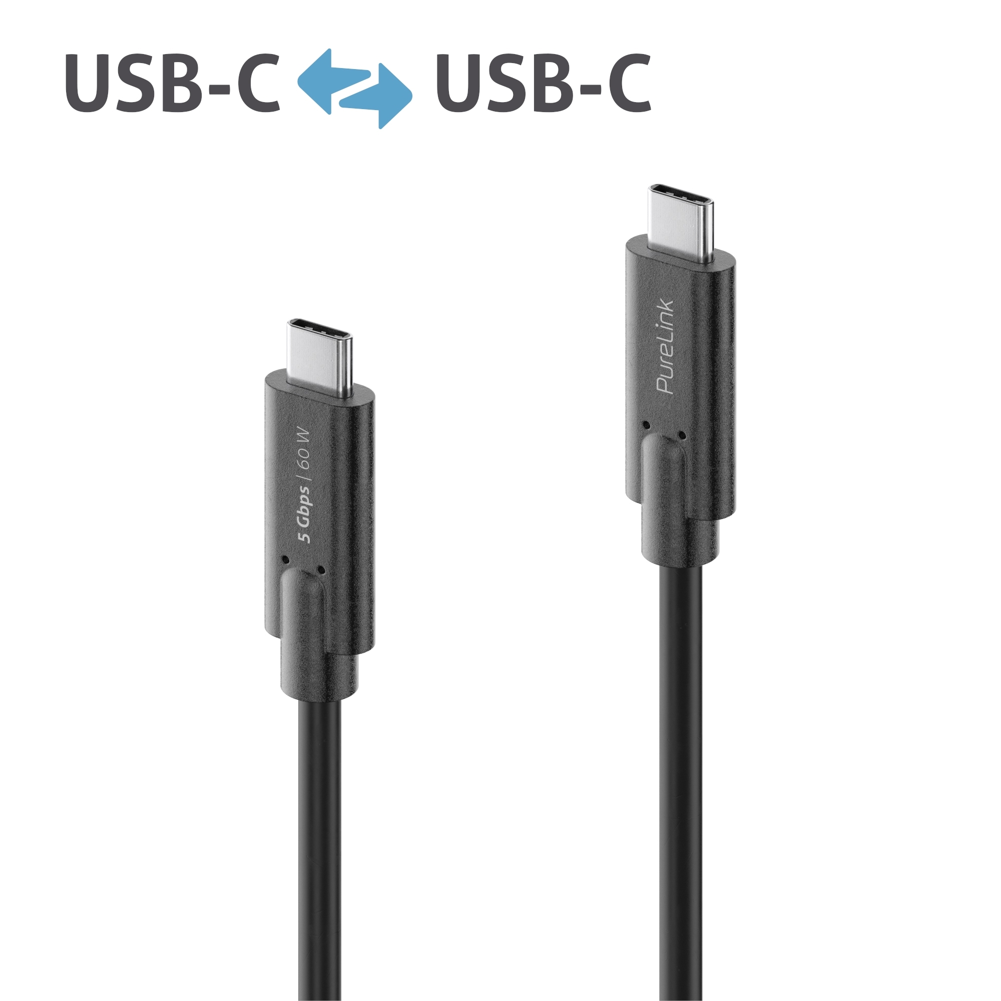 PureLink IS2501-020 - Premium USB 3.2 (Gen 1) USB-C Kabel - 2,00m - Schwarz