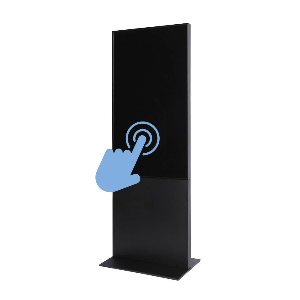 Smart Line digital info stele - 55 inch - Samsung QM55C inch signage display - 500cd/m² - UHD - with touch - black - Kiosk
