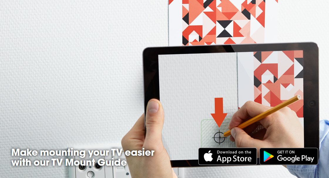 Vogels TV Mount Guide - mit App zur einfachen Installation der Wandhalterung