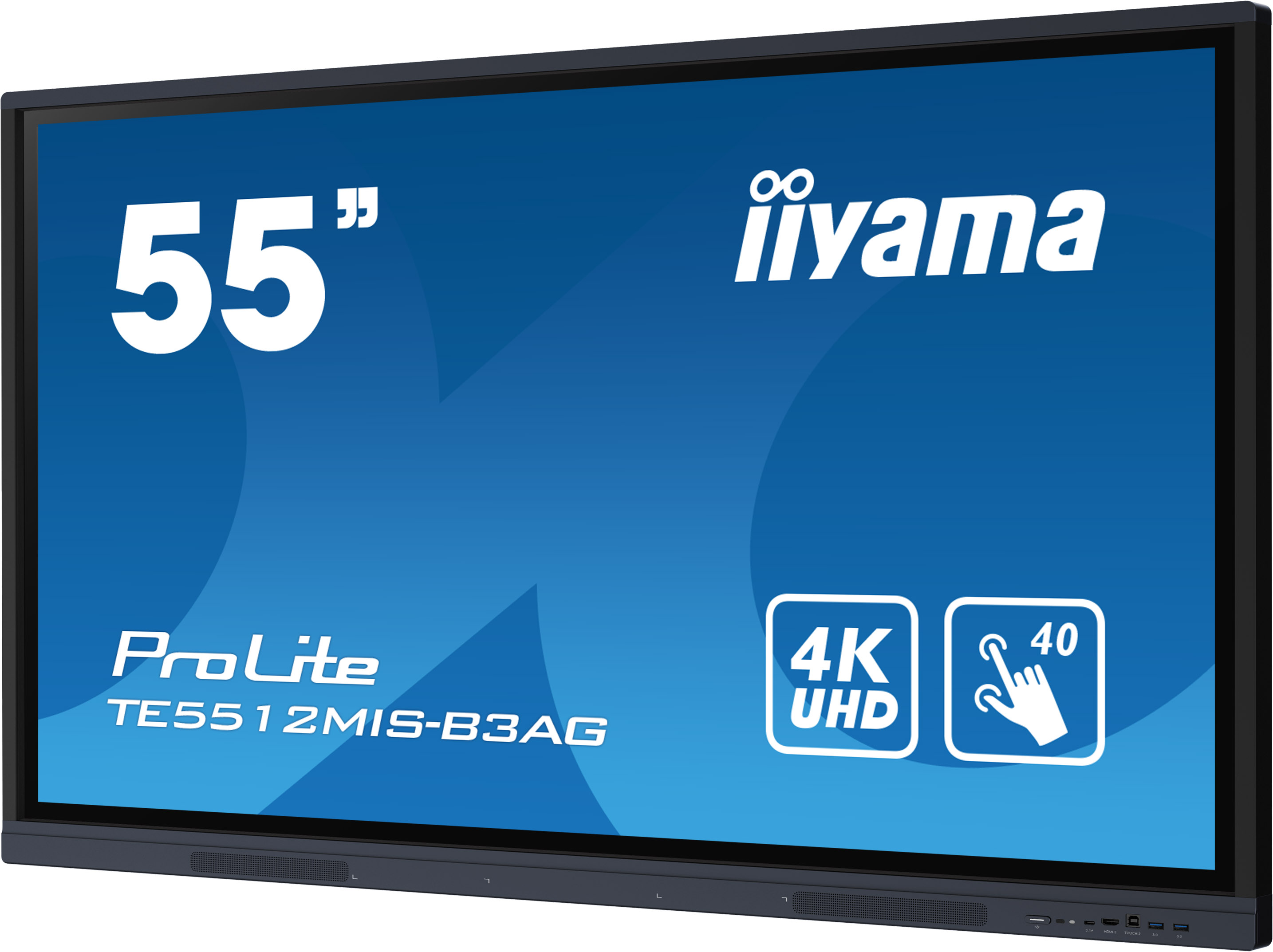 iiyama ProLite TE5512MIS-B3AG - 55 Zoll - 400 cd/m² - 4K - Ultra-HD - 3840x2160 Pixel - 40 Punkt - Touch Display - Schwarz