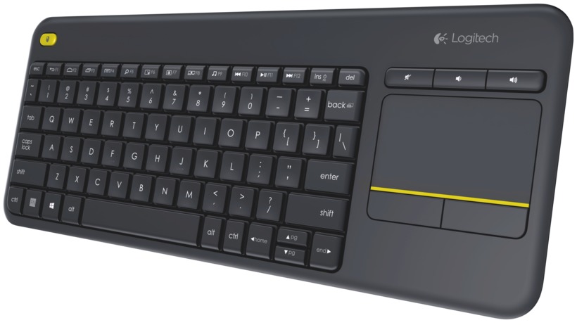Logitech K400 Plus Wireless Tastatur und Touchpad - QWERTZ - Schwarz