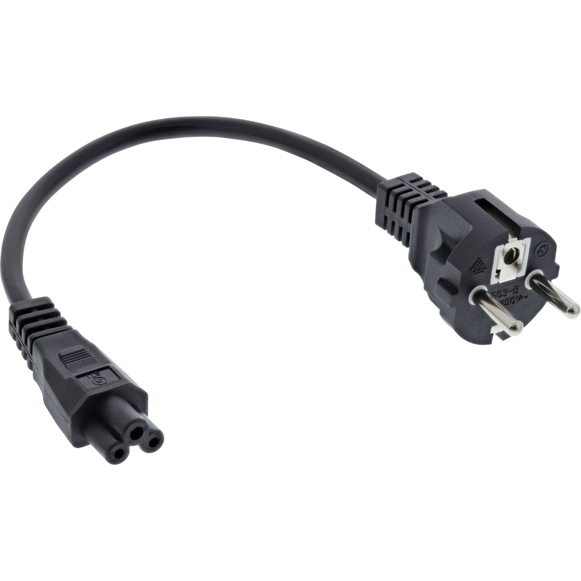 InLine® Netzkabel 16656K - für Notebook - 3pol Kupplung - 3 m - Schwarz