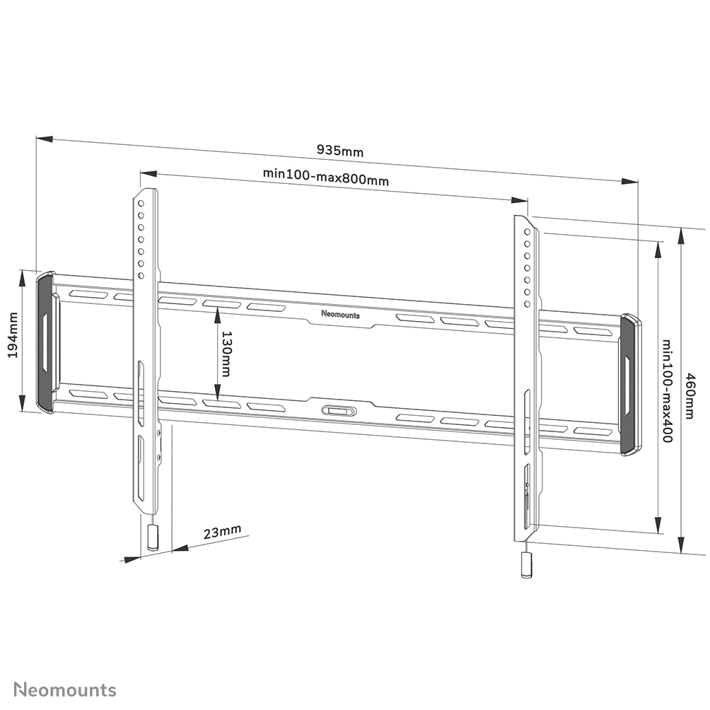 Neomounts WL30-550BL18 - fixe Wandhalterung - 43-86 Zoll - VESA 800x400mm - bis 70 kg - Schwarz Neomounts WL30-550BL18 - fixe Wandhalterung - 43-86 Zoll - VESA 800x400mm - bis 70 kg - Schwarz