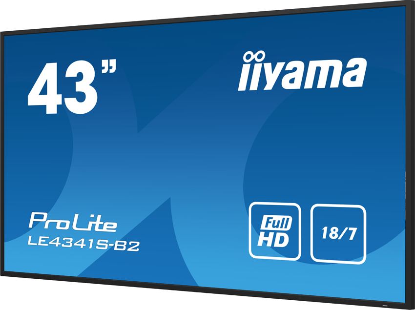 iiyama ProLite LE4341S-B2 - 43 Zoll - 350 cd/m² - Full-HD - 1920x1080 Pixel - 18/7 - Display 