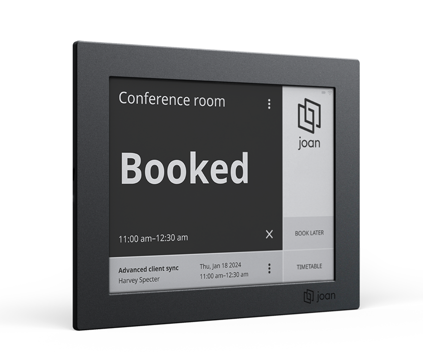JOAN 6 RE Room booking display - 6 inch E-Ink touch display - wireless - WiFi, Bluetooth - black
