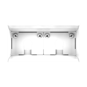 Kindermann Konnect flex 45 click Kabelauslass 2fach - Kabeldurchlass 12 mm - Doppelvollblende - Weiß