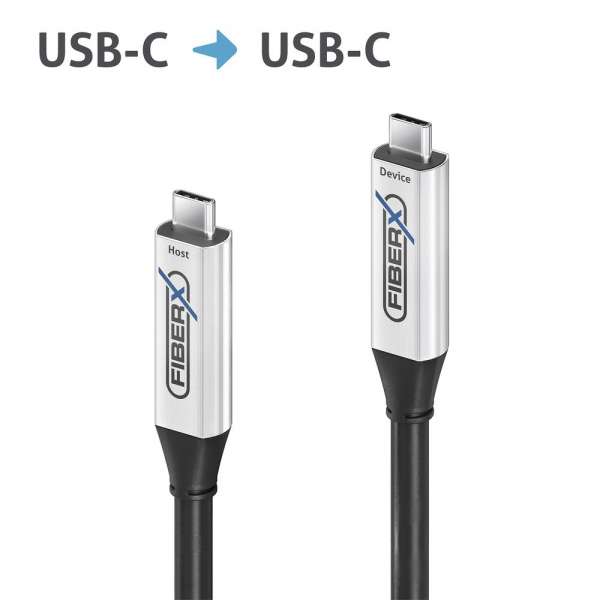 FiberX FX-I600-005 - USB 3.2 Gen 1 - Aktives USB-C / USB-C Kabel - 5 m