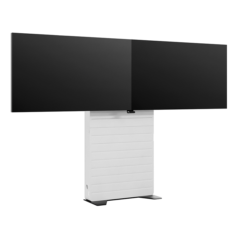 Hagor CON-Line Big FS Lift Dual 65 - 75 - elektrisch-höhenverstellbarer Standfuß - 2x 65-75 Zoll - Side-by-Side 50kg - VESA 800x600mm - Weiß